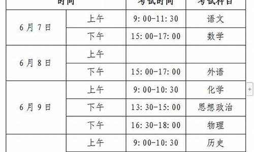 山东临沂高考时间安排最新,山东临沂高考时间安排