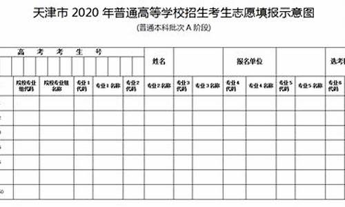 天津市高考志愿表_天津市高考志愿表怎么填写