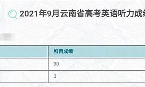 高考英语听力考试成绩_英语听力成绩高考成绩查询