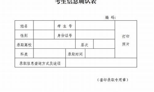 录取考生信息确认表在哪找,录取考生信息确认表在哪找啊